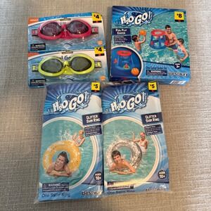 Summer Pool Toy Bundle Goggles Glitter Tubes Basketball Game Bestway OS
